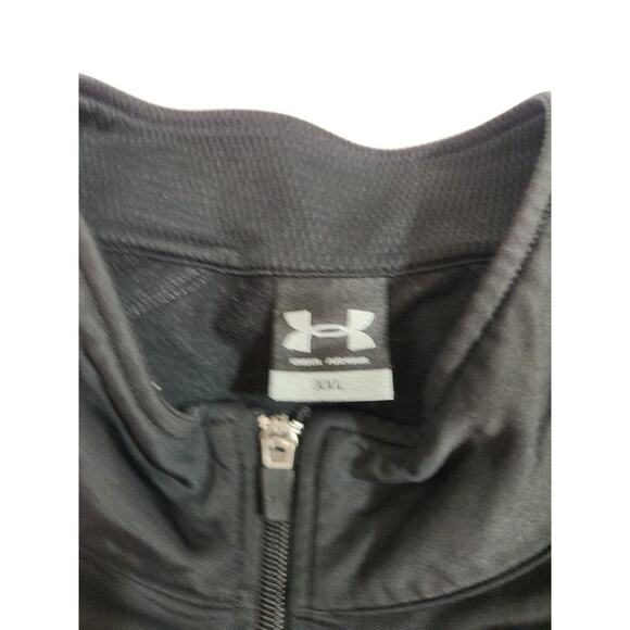 Under Armour Full Zip Jacket Mens 2XL Black Soft Shell Long Sleeve Windbreaker - Picture 2 of 11